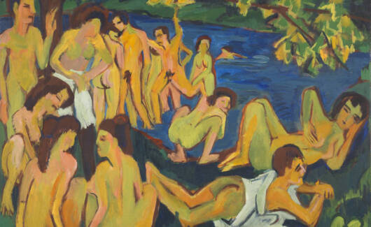 Bathers at Moritzburg 1909/26 by Ernst Ludwig Kirchner 1880-1938