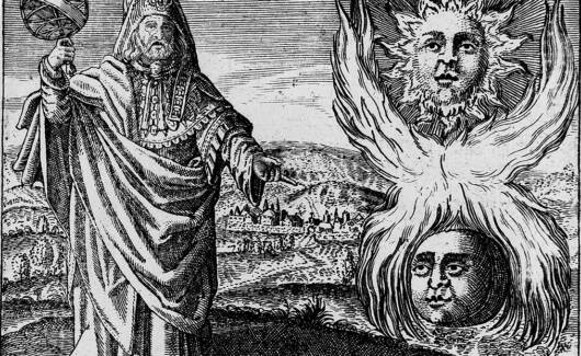 M0011829 Hermes Trismegistos, from Stolcius, Viridarium Chymicun, 1624