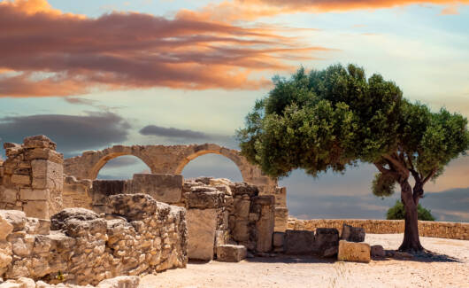 Cyprus. Limassol. Curion. Arches of the early Christian Basilica