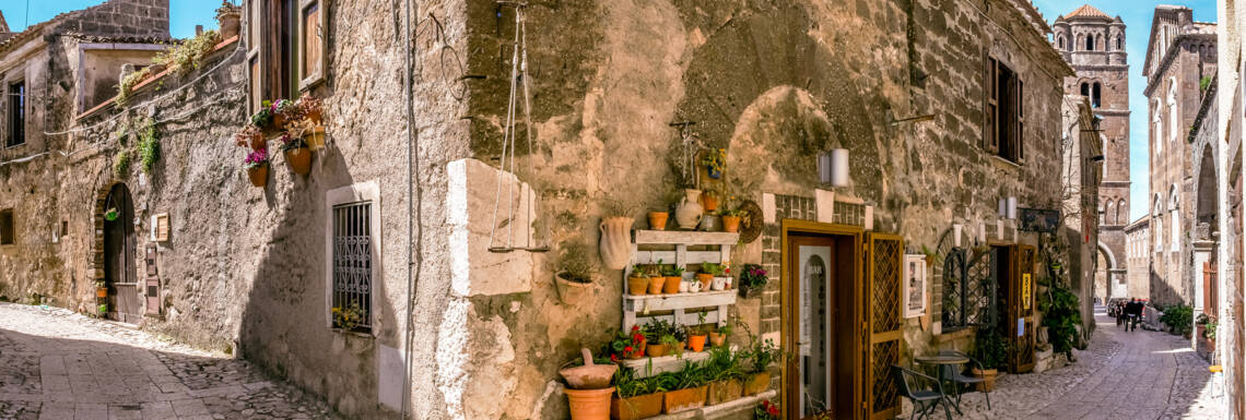 small and ancient village of Caserta vecchia, Campania region, I