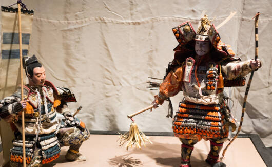 Two samurai dolls