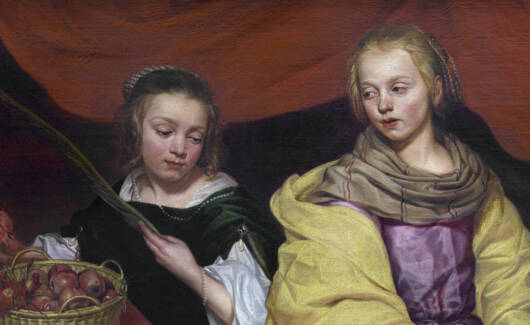 Two girls as Saint Agnes and Saint Dorothea, by Michaelina Wauti