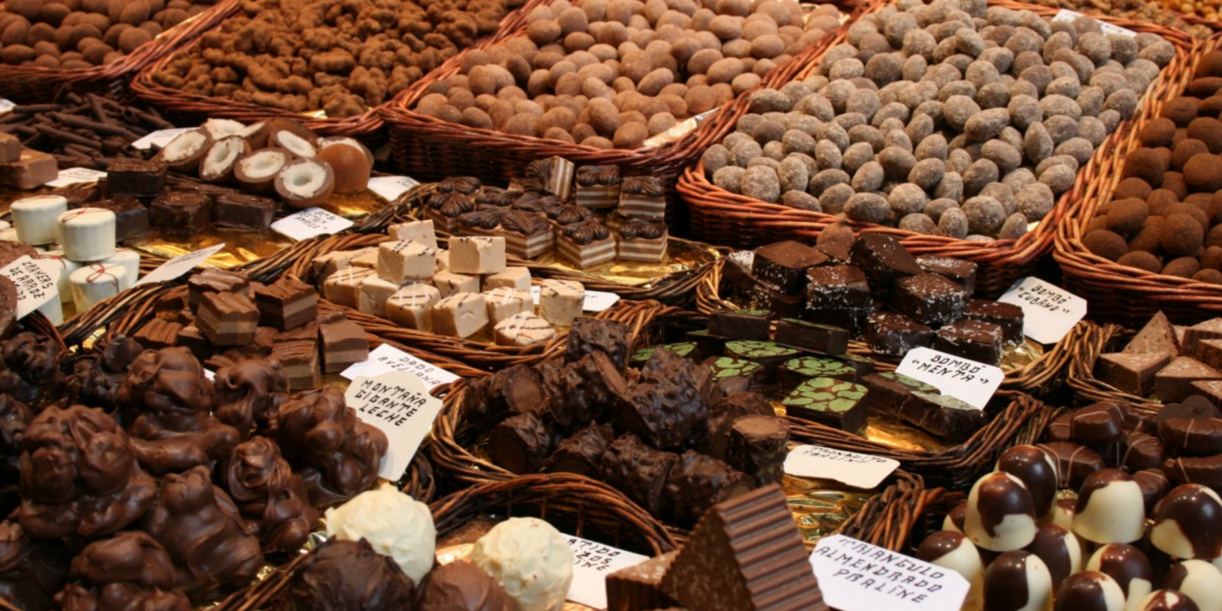 assortiment van chocoladeproducten