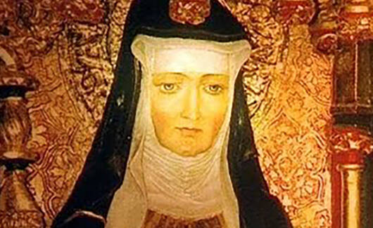 portret van Hildegard von Bingen
