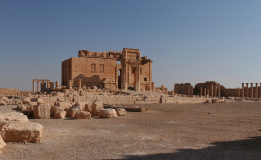 de tempel van Baal in Palmyra in Syrië