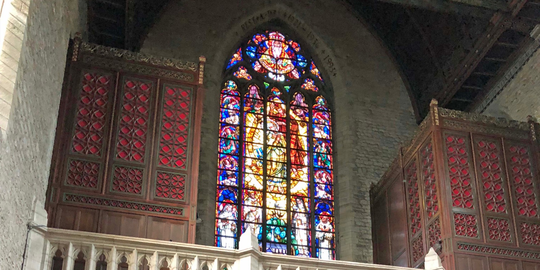 glasraam in de abdij van Terkameren